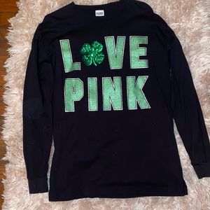 Victoria Secret Long Sleeve 🍀 Pink Shirt Size XS